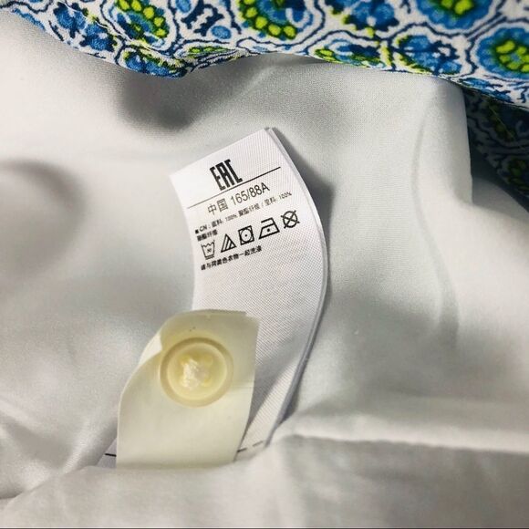 GAP Womens Small Sleeveless Blue Floral Shirtdress - Picture 8 of 8